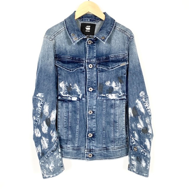 ジースターロウ G-Star RAW デニムジャケット 長袖 ペイント加工 