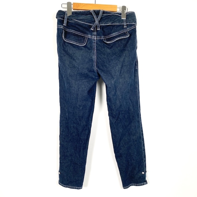 美品　大きいサイズ44 トゥービーシック　ウエストゴムビジューパンツ　黒 TO BE CHIC トゥービーシック クロップドパンツ ビジュー 黒 38