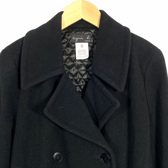 agnes b アニエスベー 中綿 ウール ロングコート フランス製