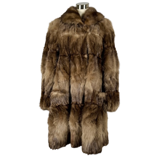 ジバンシィ GIVENCHY ロシアンセーブル 毛皮 ロング コート リアル