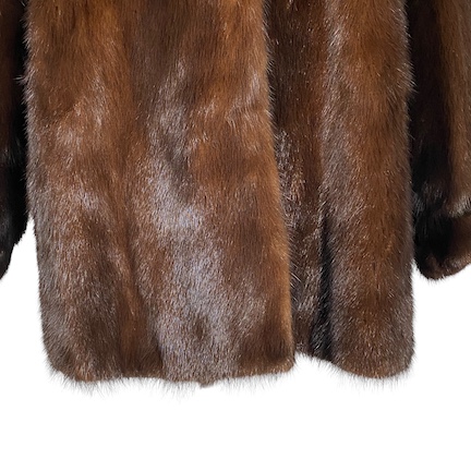 ランブルトン Rambulton デミバフミンク 毛皮 コート リアルファー茶