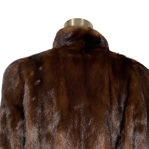 ランブルトン Rambulton デミバフミンク 毛皮 コート リアルファー茶