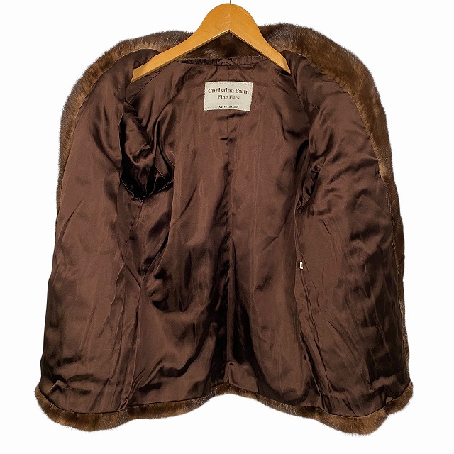 Christian Bahn Fine Furs デミバフミンク 毛皮 コート リアルファー