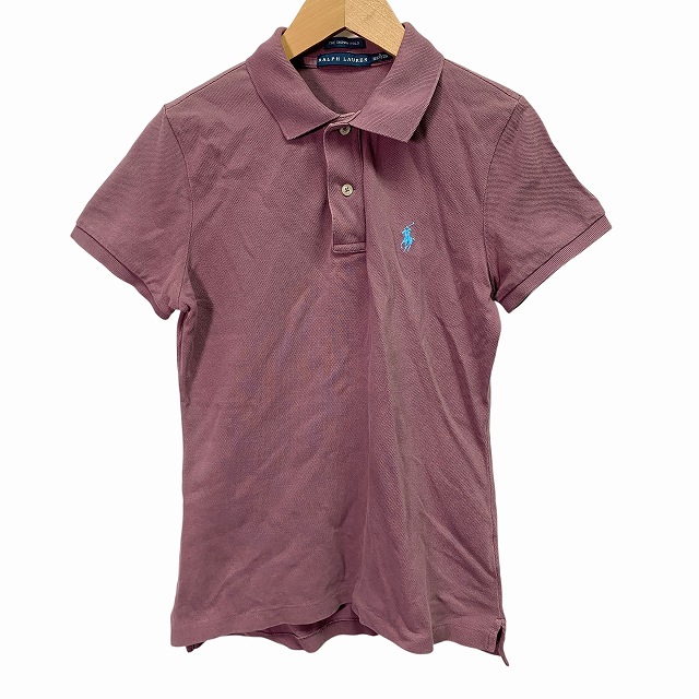 ラルフローレン ポロシャツ トップス 半袖 ロゴ刺繍 綿混 白色 ベビー80cm ラルフローレン RALPH LAUREN ポロシャツ トップス 半袖 ロゴ刺繍 紫