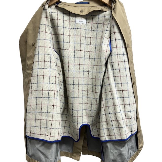 シップス SHIPS 2WAY ステンカラーコート ライナー付き 比翼仕立て