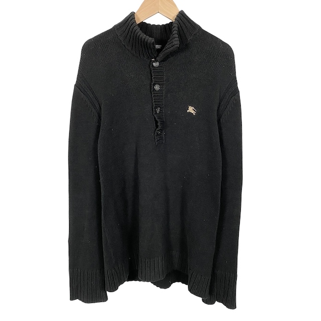 バーバリーブラックレーベル BURBERRY BLACK LABEL 長袖ニット ロゴ 