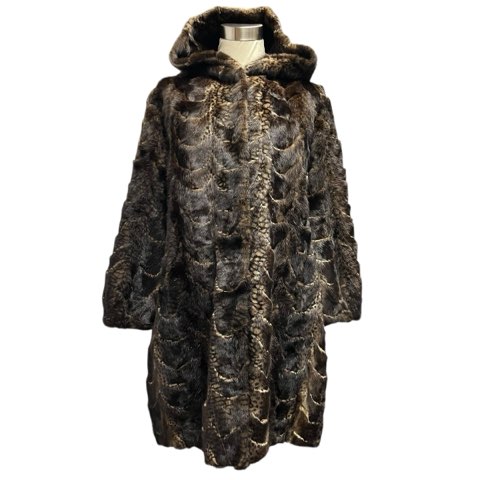 本毛皮 ミンク MINK ファーコート なめし柔らか◎ 毛艶◎ ブラウン 13