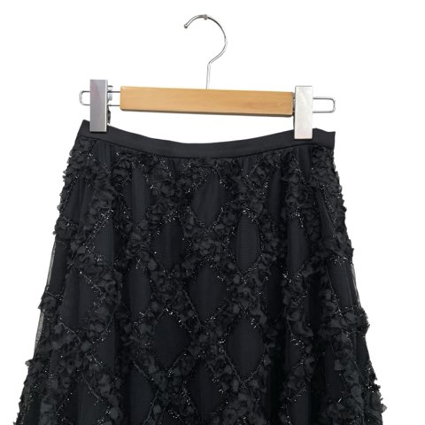 チェスティ Chesty フレアースカート シアー素材 ラメ加工