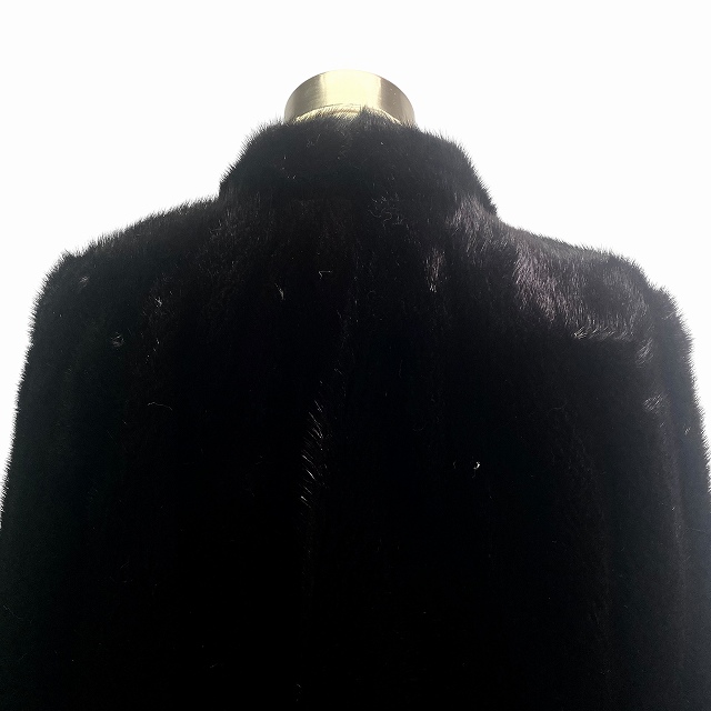 ジャメール Jamail ミンク コート 毛皮 リアルファー 黒 ブラック 13号
