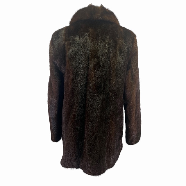 デミバフミンク コート 毛皮 リアルファー ブラウン 13号 XL相当