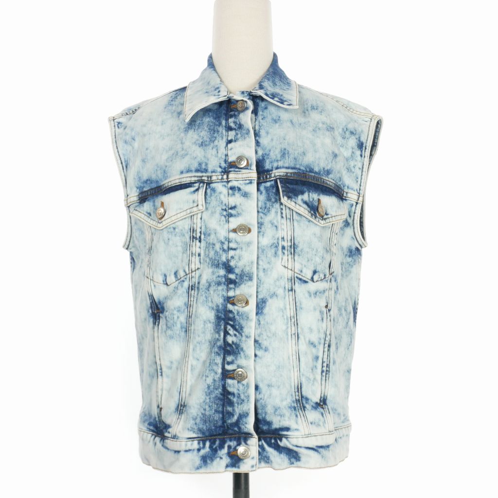 Stella McCartney - ステラマッカートニー 22SS ブリーチ デニムベスト 38 インディゴ 未使用品 ステラマッカートニー STELLA McCARTNEY 22SS ブリーチ