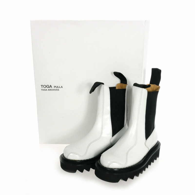 トーガ プルラ TOGA PULLA SIDE GORE BOOTS メタル サイドゴア ブーツ 