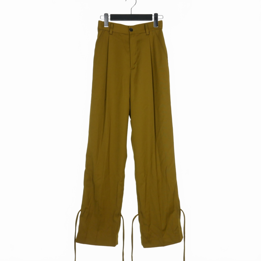 クラネ CLANE 21AW HEM SQUEEZ 2WAY PANTS ストレートタックパンツ 