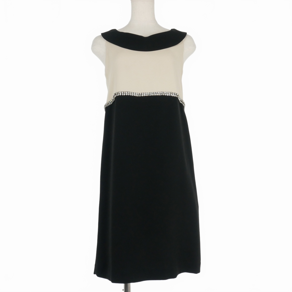 グレースコンチネンタル ビジューワンピ GRACE CONTINENTAL グレースコンチネンタル ビジューレースドレス ブラック/S-M｜結婚式 グレースコンチネンタル ビジュードレス ブラック ３６