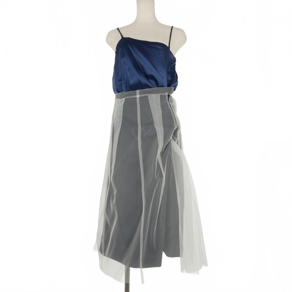 美品✨メゾンマルジェラ シアー ロング ノースリーブ ワンピース プリーツ 美品✨メゾンマルジェラ シアー ロング ノースリーブ ワンピース