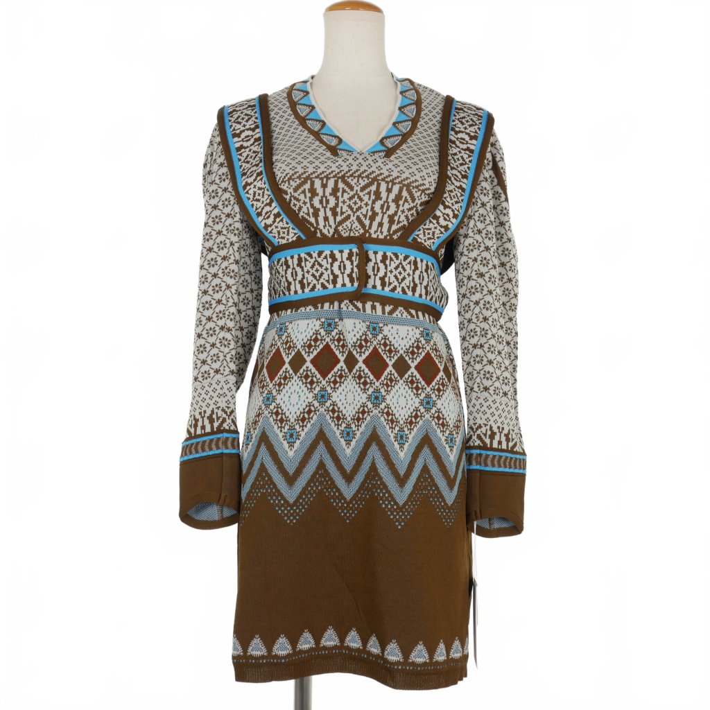 未使用品 マメクロゴウチ Mame Kurogouchi 22AW Fair Isle Knitted 