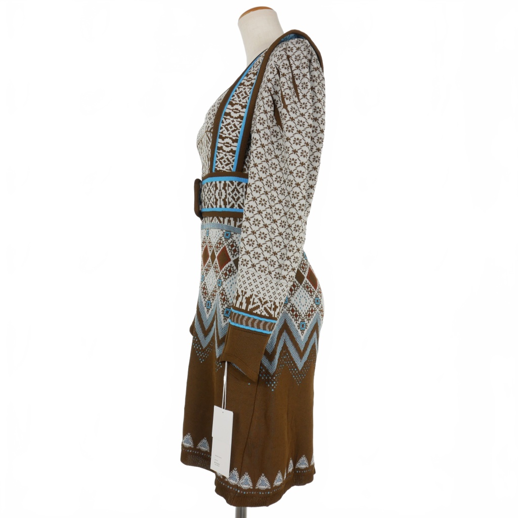 Mame Kurogouchi（マメ クロゴウチ）Fair Isle Knitted Dress