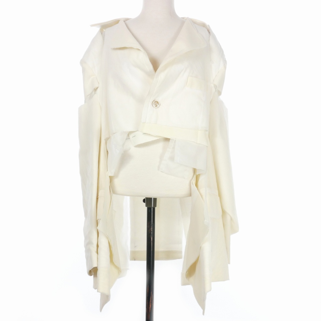 MM6 Maison Margiela テーラードジャケット ホワイト 新品]MM6 maison margiela テーラードジャケット 白ホワイト