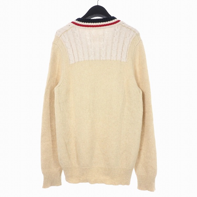 メゾンマルジェラ Maison Margiela 11AW Vネック アラン切替 ニット 