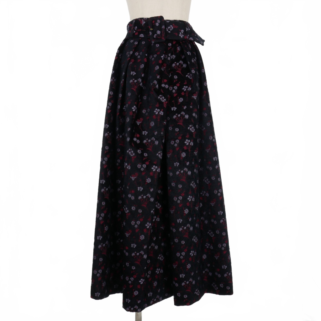 マメクロゴウチ Mame Kurogouchi 22AW フローラルジャガード フレア  