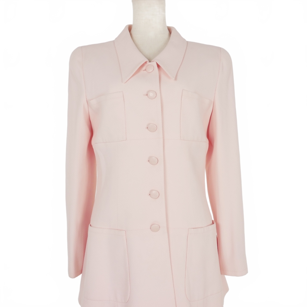 シャネル CHANEL 96C スカートスーツ ジャケット ココマーク 40 ピンク  
