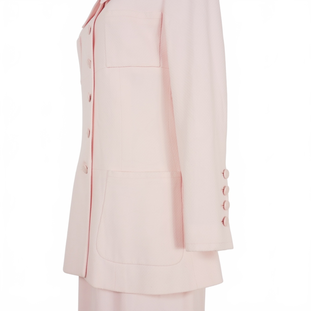 シャネル CHANEL 96C スカートスーツ ジャケット ココマーク 40 ピンク  