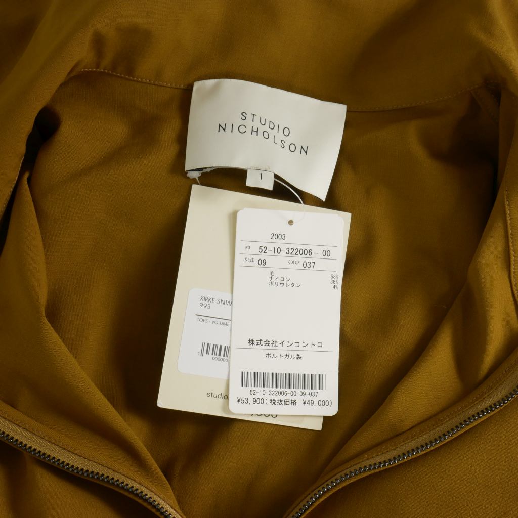 未使用品 スタジオニコルソン STUDIO NICHOLSON VOLUME SLEEVE HALF 