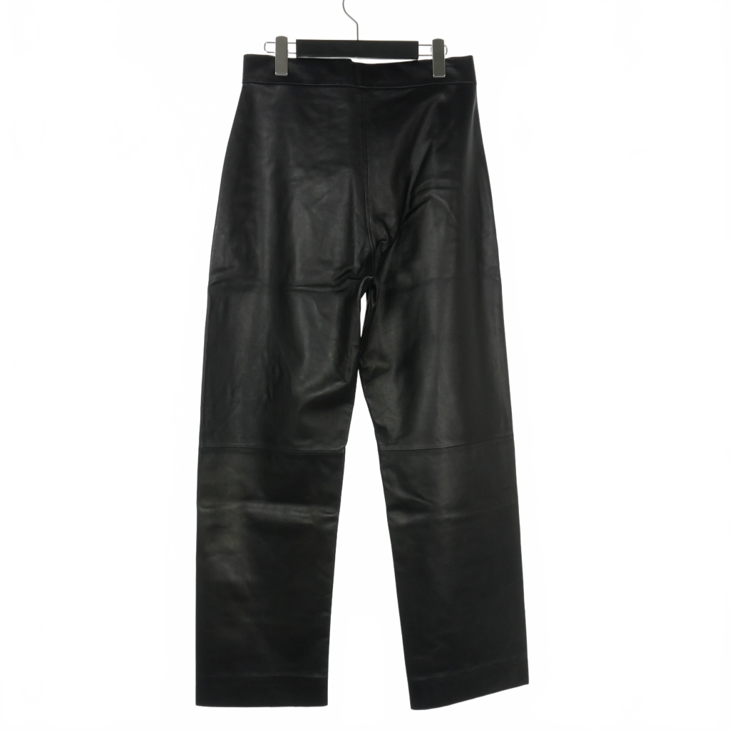未使用品 スタジオニコルソン STUDIO NICHOLSON LEATHER BENTLEG PANTS  