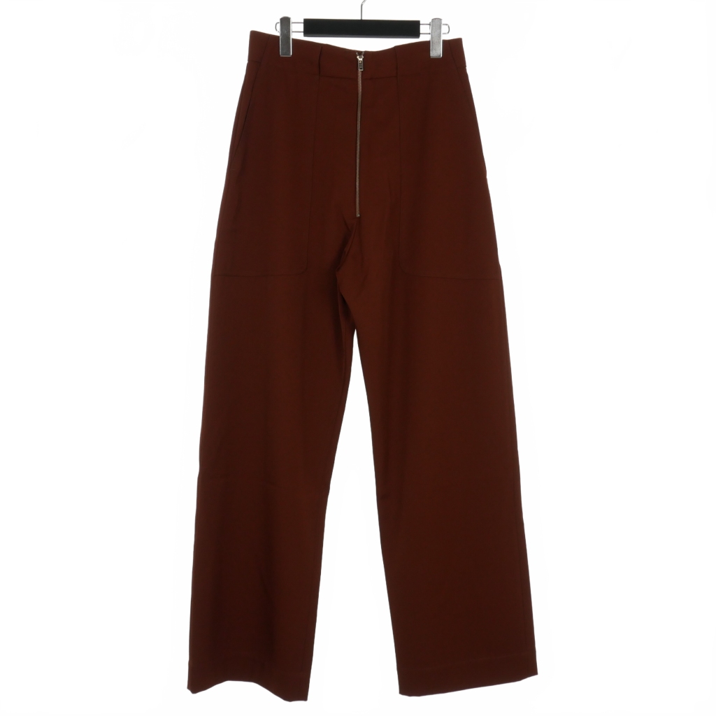 未使用品 スタジオニコルソン STUDIO NICHOLSON PANTS ZIP FRONT ROUND  