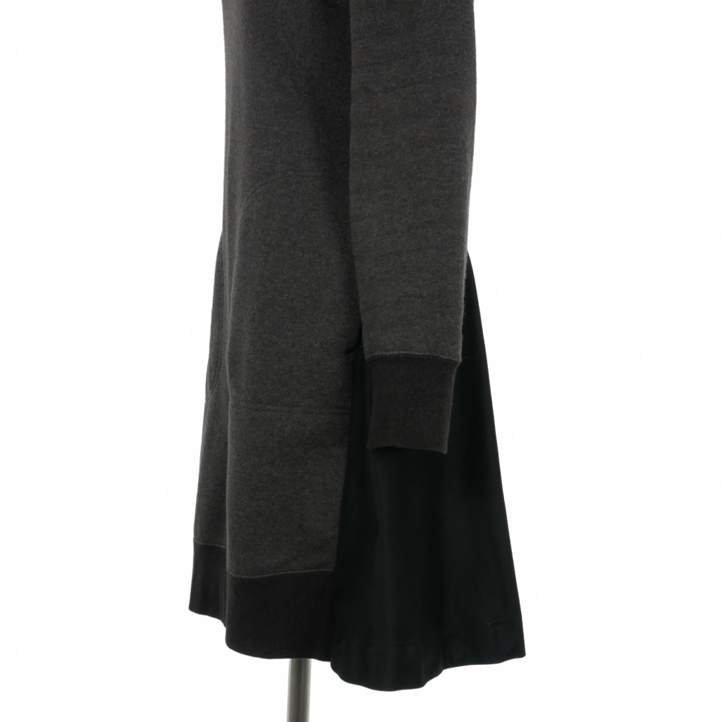 サカイ sacai スカート切替 ドッキング スウェット ワンピース