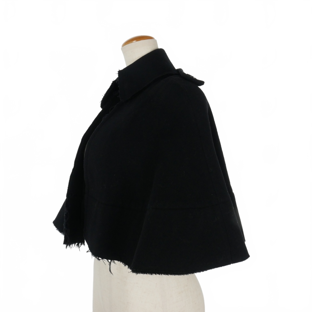 ヨウジヤマモト YOHJI YAMAMOTO ウール カットオフ ポンチョ
