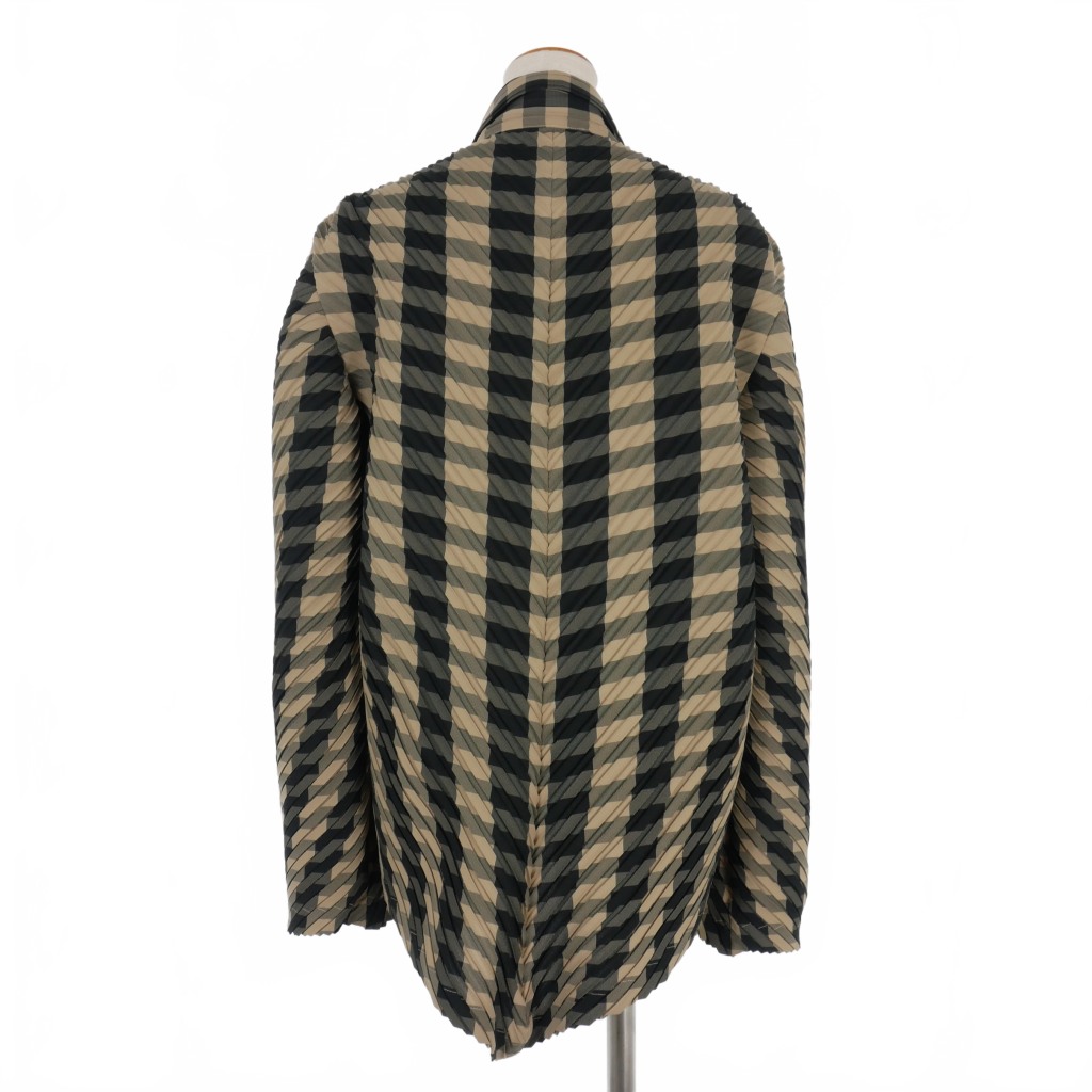 イッセイミヤケ ISSEY MIYAKE 98AW プリーツ ストライプ 燕尾 