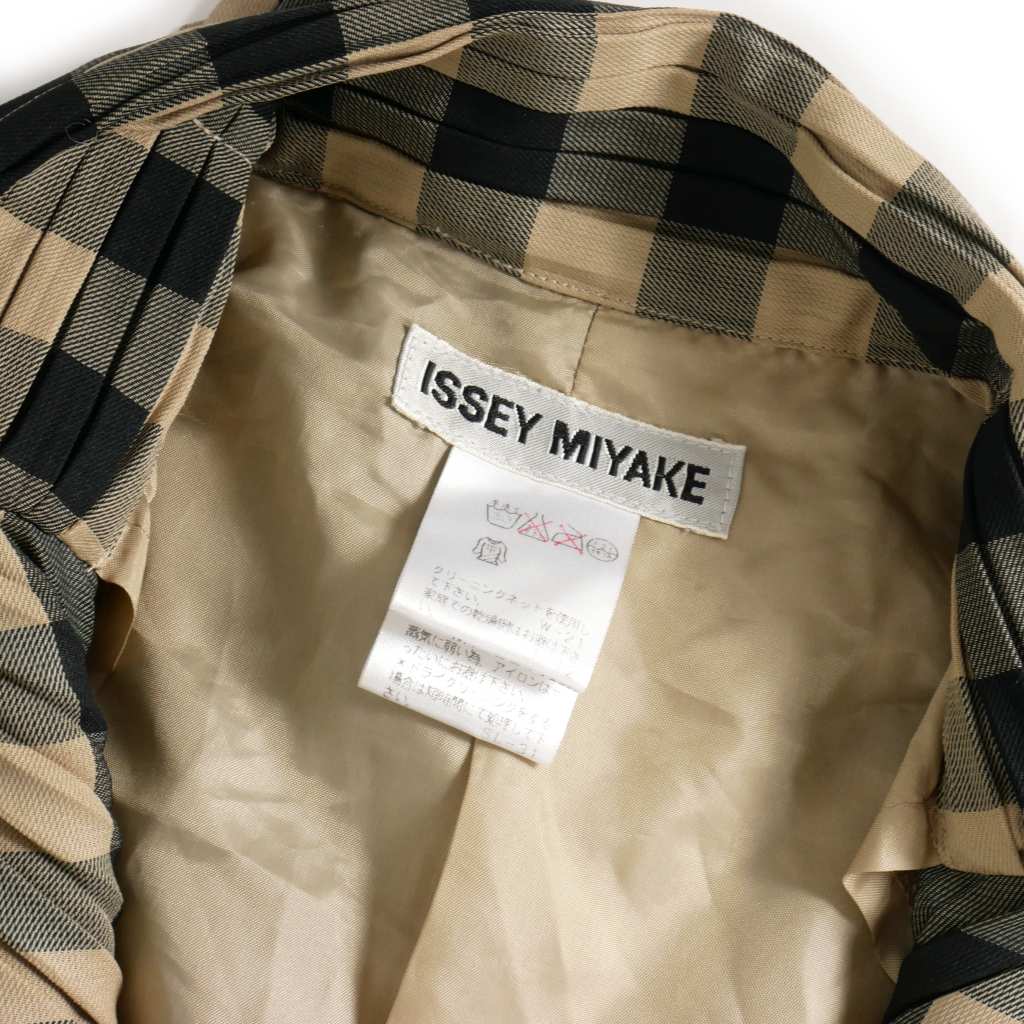 イッセイミヤケ ISSEY MIYAKE 98AW プリーツ ストライプ 燕尾 