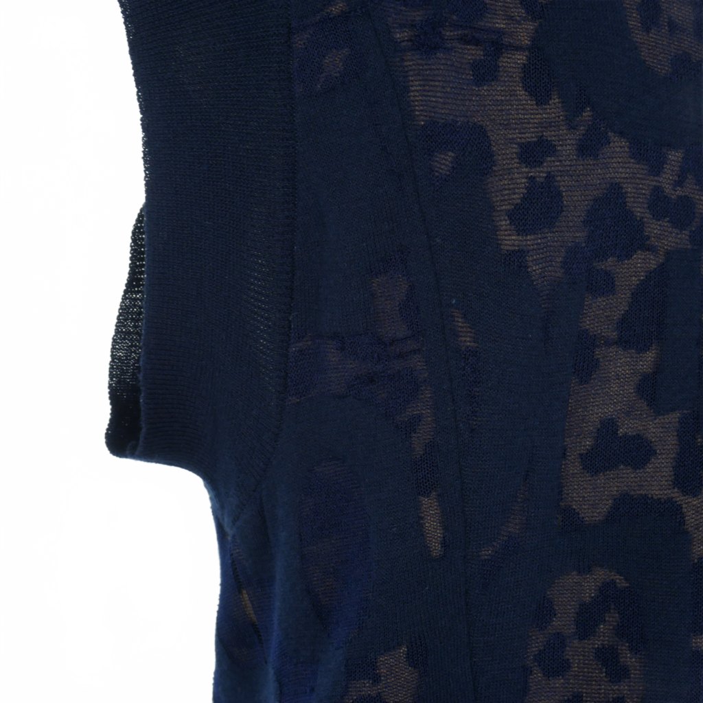 カラー kolor 21SS アシンメトリー レオパード ドッキングニット