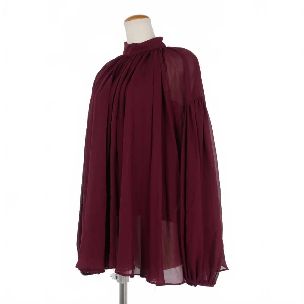 ステラマッカートニー STELLA McCARTNEY シフォン シースルー ギャザー 
