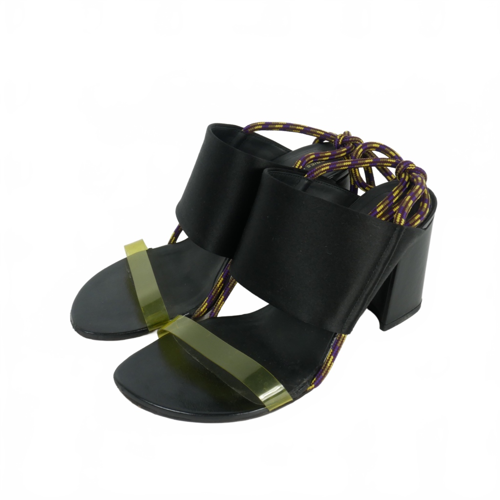 ドリスヴァンノッテン DRIES VAN NOTEN ロープ ヒール サンダル 36 黒