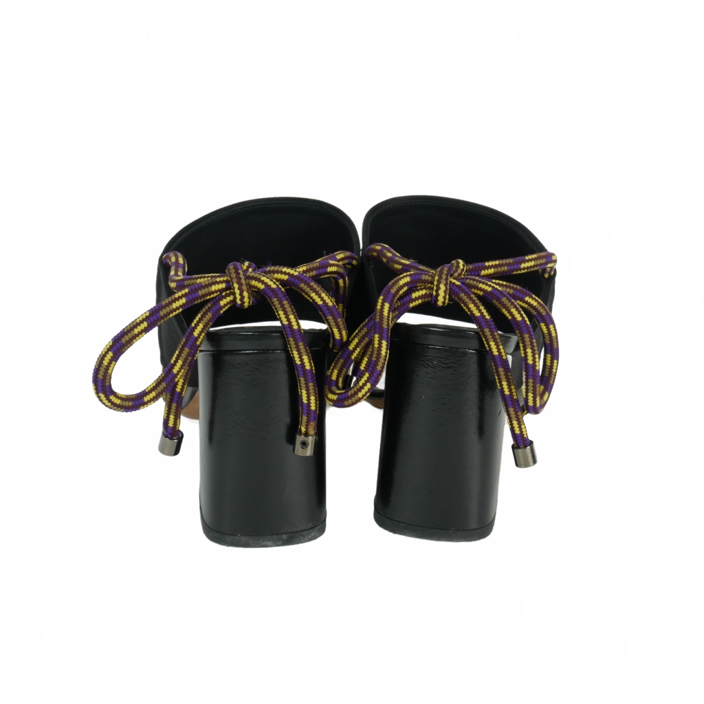 ドリスヴァンノッテン DRIES VAN NOTEN ロープ ヒール サンダル 36 黒