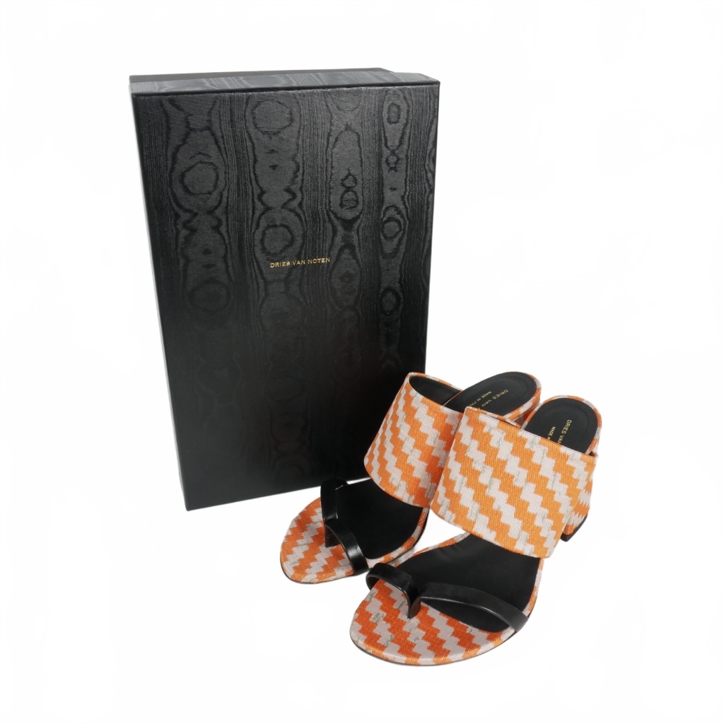 ドリスヴァンノッテン DRIES VAN NOTEN ヒール ジャガード ミュール  