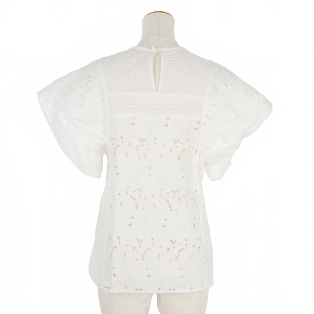 マメクロゴウチ Mame Kurogouchi フローラル カットワーク レース  