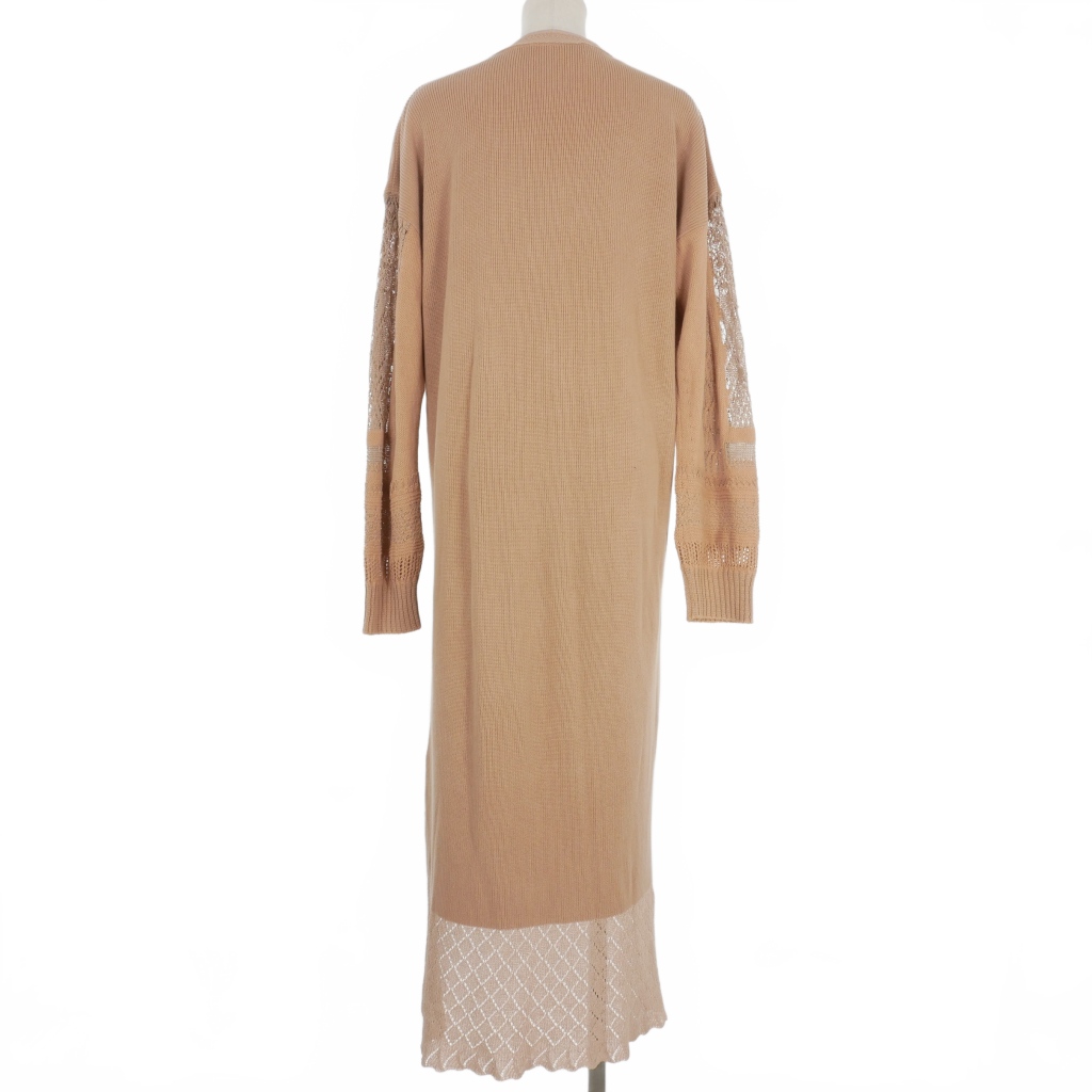 マメクロゴウチ Mame Kurogouchi 20AW ミックス素材 ワンピース ニット  