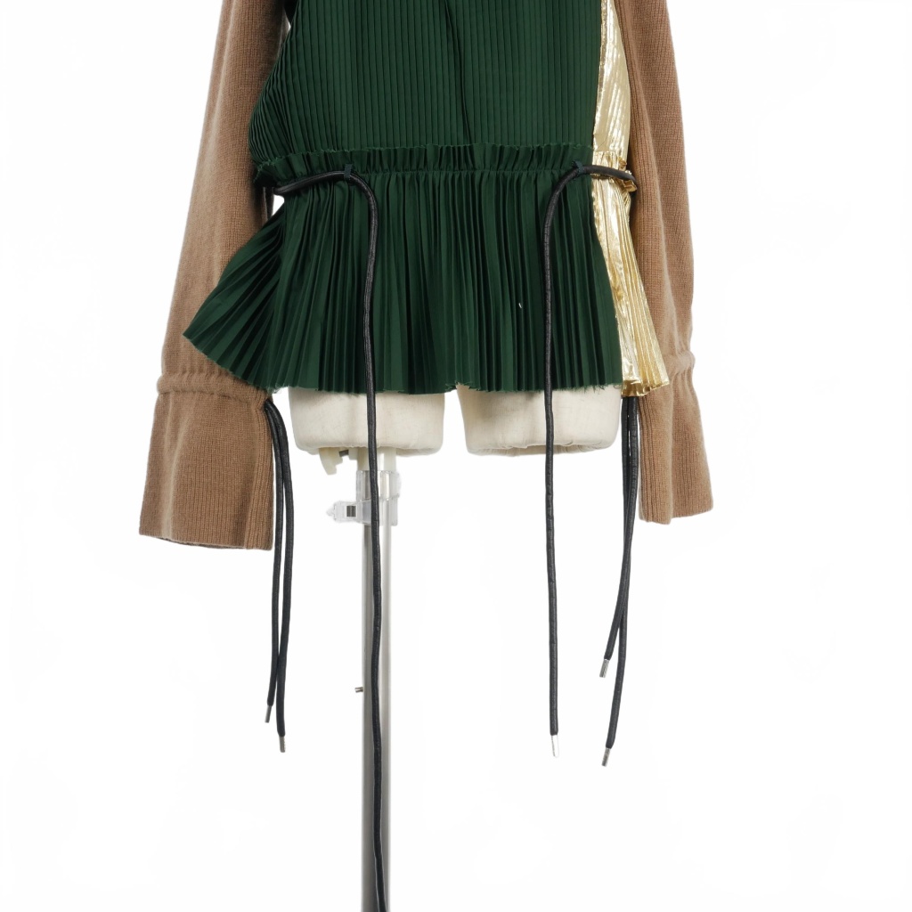サカイ sacai 17AW ドッキング プリーツ ニット タートルネック サカイ sacai 17AW ドッキング プリーツ ニット タートルネック
