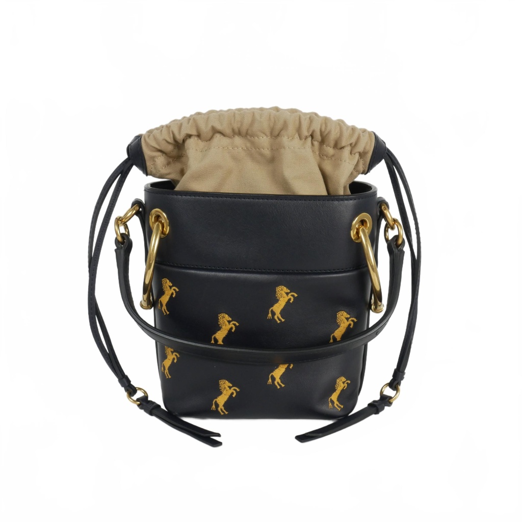 未使用 Chloe クロエ ROY ロイ ミニバケット ショルダーバッグ 袋付 クロエ CHLOE Roy ロイ レザー ミニバケットバッグ ショルダーバッグ