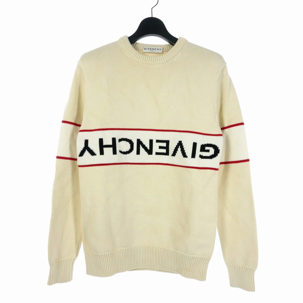 ジバンシィ GIVENCHY リバースロゴ ニット セーター コットン XS 