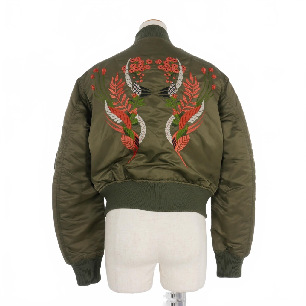 マメクロゴウチ Mame Kurogouchi 15AW 刺繡 MA-1 フライトジャケット  