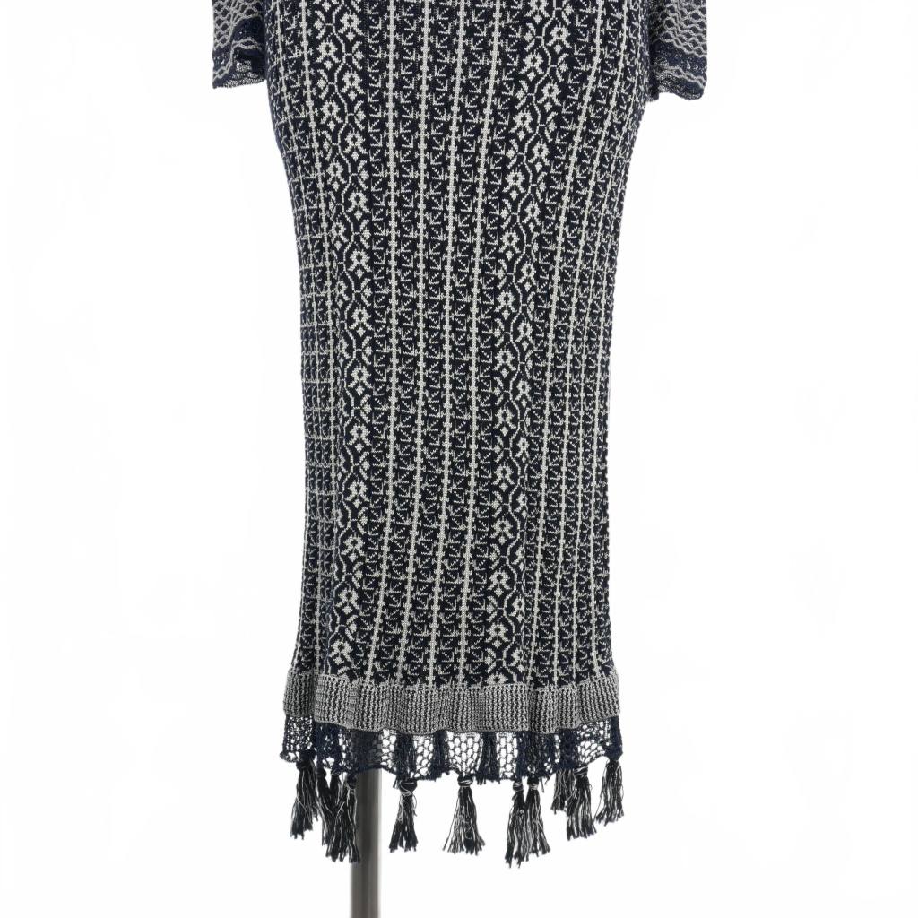 マメクロゴウチ Mame Kurogouchi 20SS Rib Jacquard Pedicel Knit 