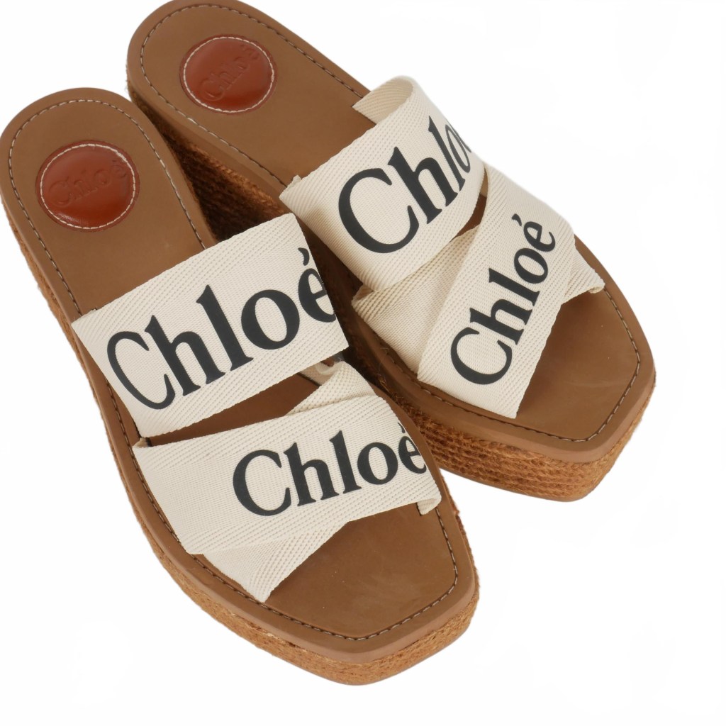 Chloe クロエ　Woodyウェッジエスパドリーユ　ウエッジソール38 Chloe クロエWoodyウェッジエスパドリーユウエッジソール38