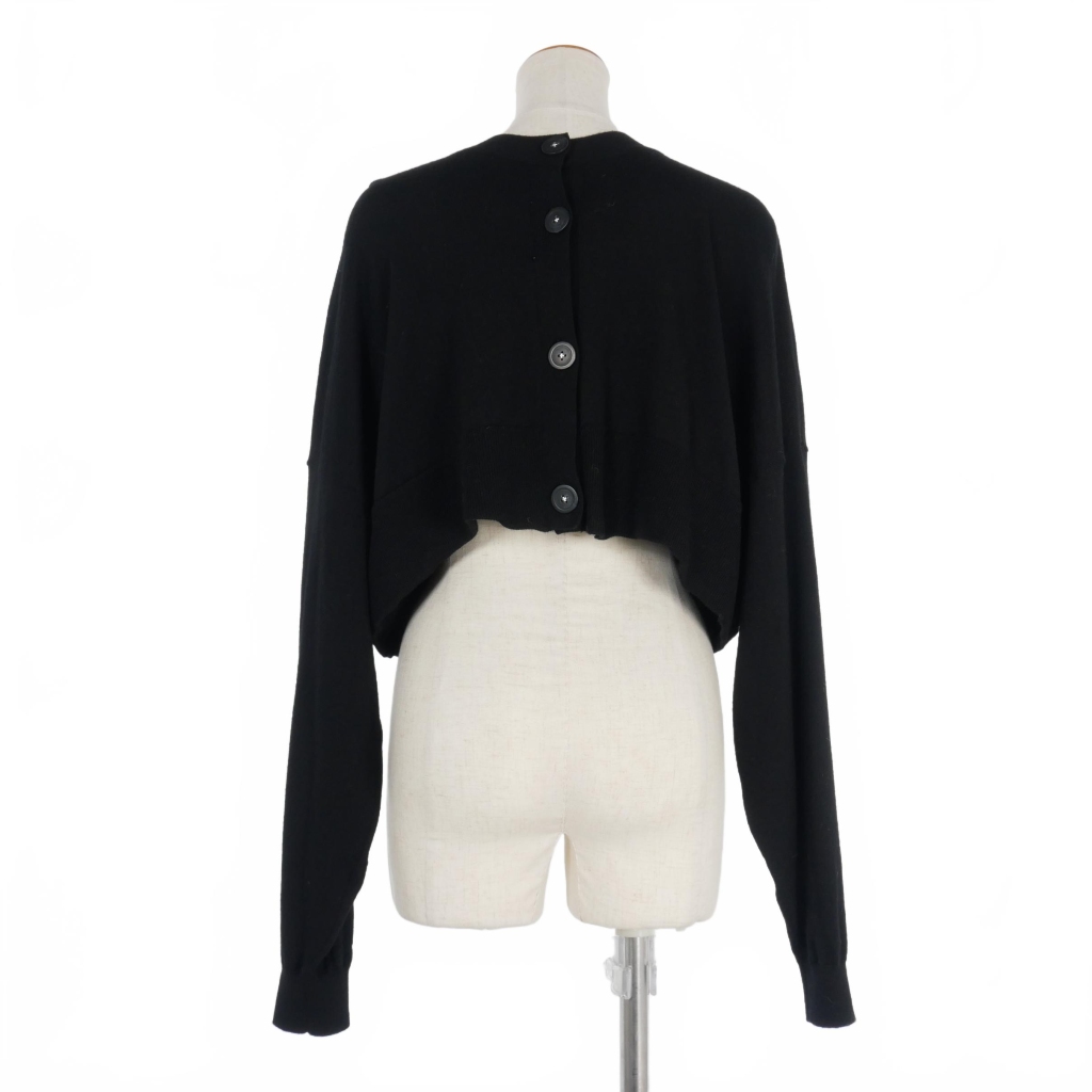 ENFÖLD ブラック クロップドカーディガン 38 ENFOLD エンフォルド / BOX CROPPED PARTS / クロップド