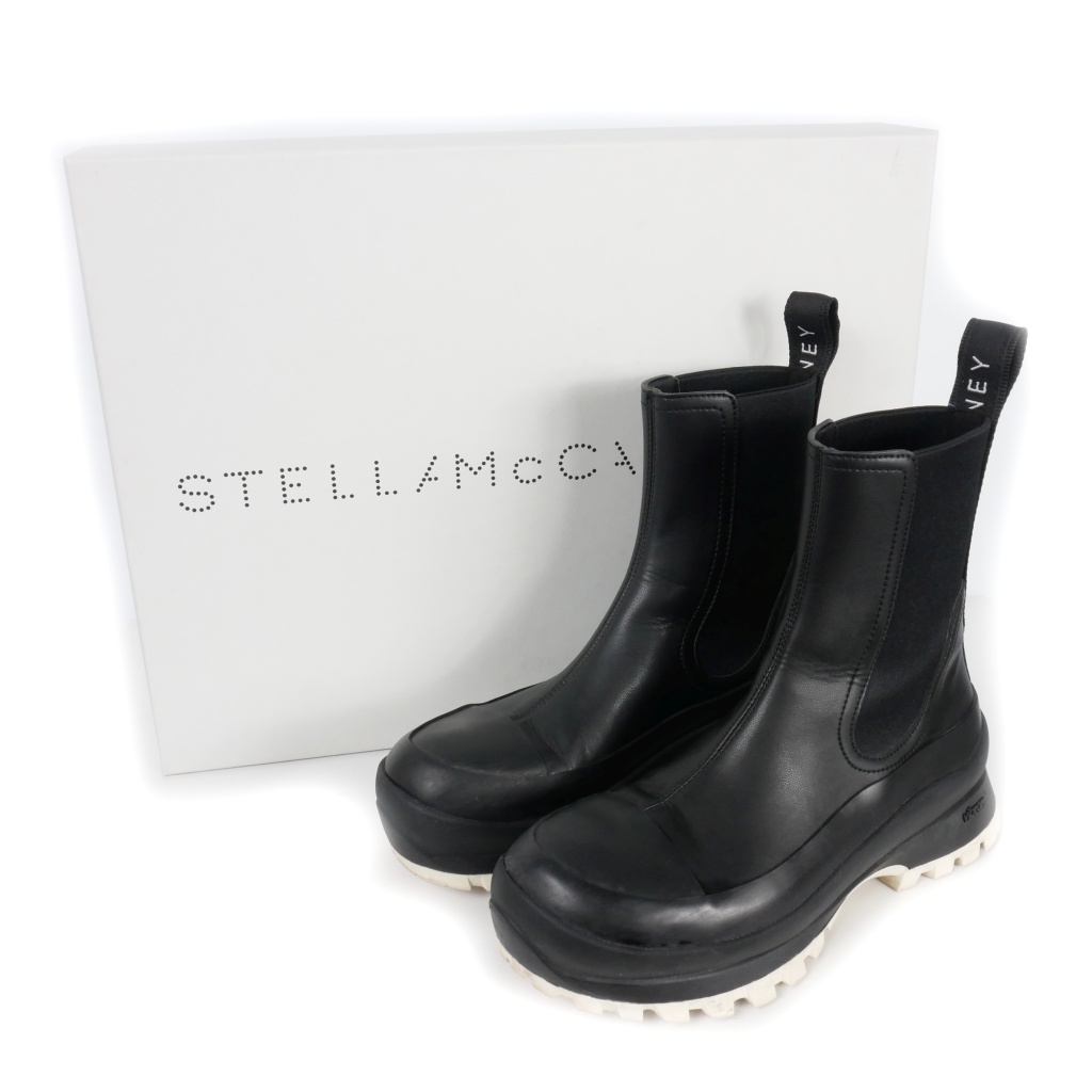 新品37 ステラ マッカートニー トレース サイドゴアブーツ チェルシー