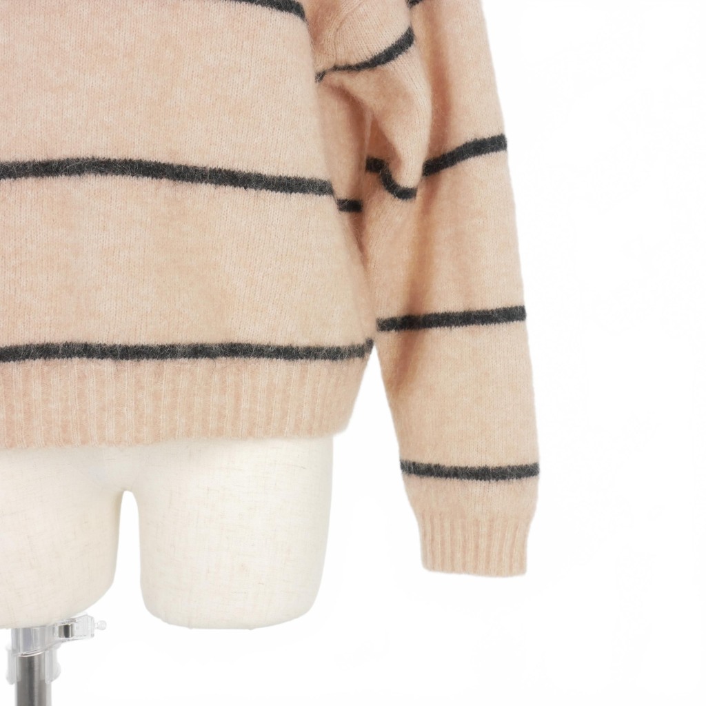 アクネ ストゥディオズ Acne Studios ボーダーモヘヤニット セーター XXS ピンクベージュ 1577-343-6372 レディース アクネ ストゥディオズ Acne Studios ボーダーモヘヤニット