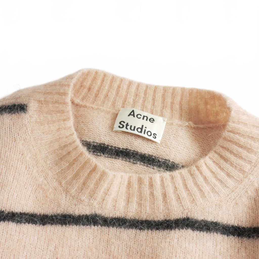 アクネ ストゥディオズ Acne Studios ボーダーモヘヤニット セーター XXS ピンクベージュ 1577-343-6372 レディース アクネ ストゥディオズ Acne Studios ボーダーモヘヤニット